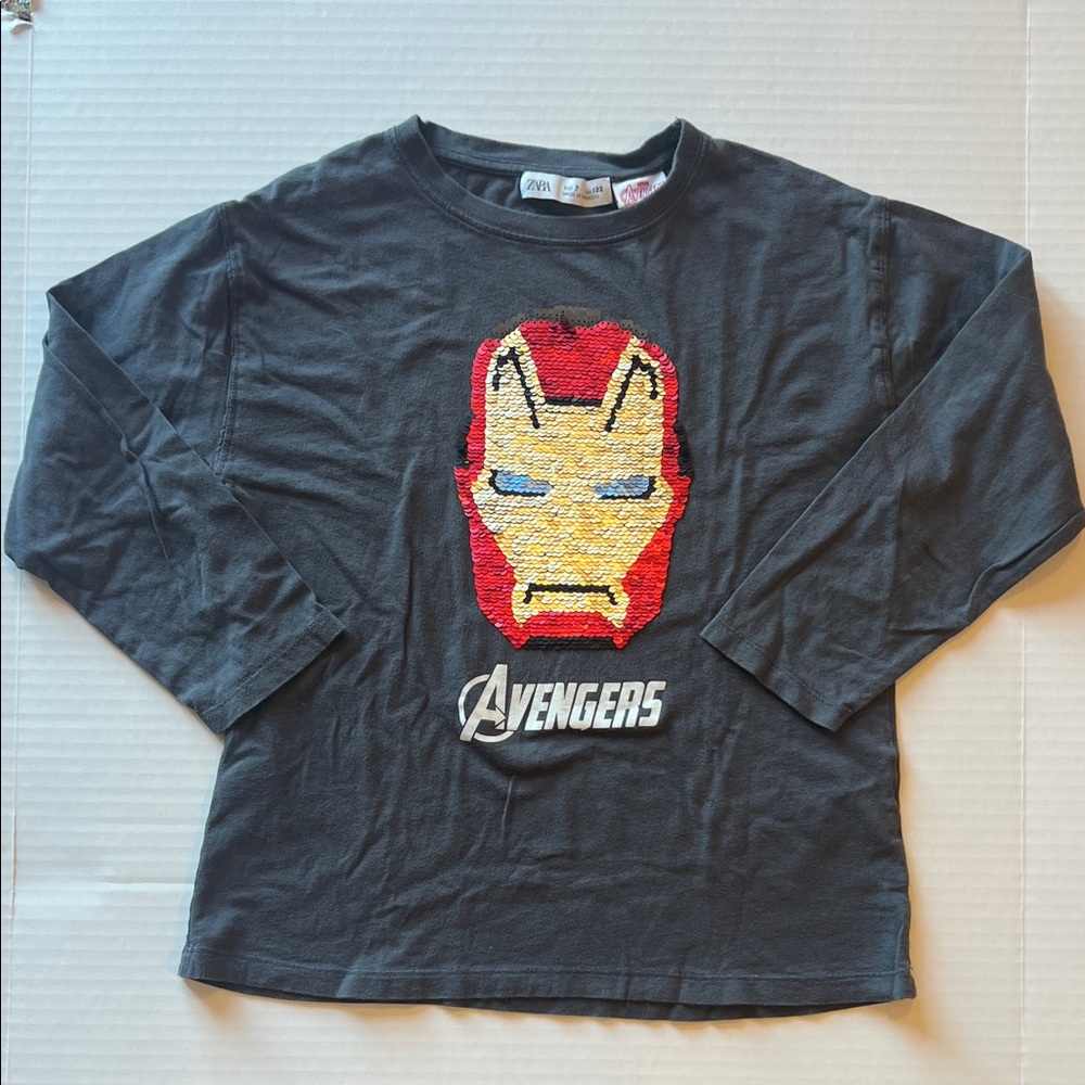 Zara | Avengers Marvel Reversible Sequin Iron Man T-Shirt - 7